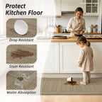 BEQHAUSE Kitchen Rugs Set of 2 Non-Slip Washable Kitchen Mats - Image 3