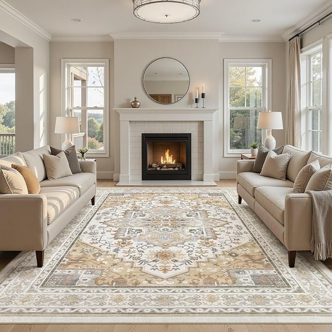 UERMEI 10x14 Area Rug for Living Room - Image 9