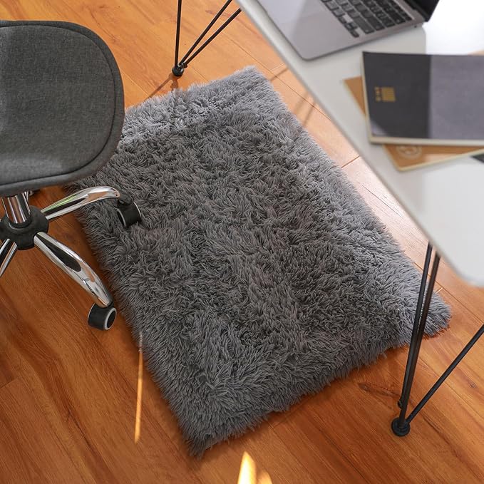Ophanie 2x4 Small Rug Upgrade Non Slip Throw Bedside Area Rugs, Fluffy Soft - Image 7
