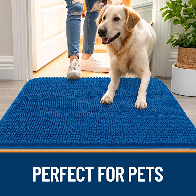OLANLY Dog Door Mat for Muddy Paws 35x24, Absorbs Moisture and Dirt, Absorbent - Image 6