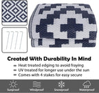 SAND MINE Reversible Mats, Plastic Straw Rug, Modern Area Rug, Large Floor Mat - Image 4