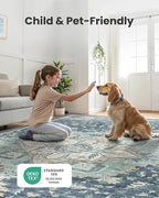 AMADA HOMEFURNISHING Washable Area Rug, Low-Profile Large Area Rug - Image 3