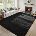 8x10 Area Rugs for Living Room Rug: Soft Fluffy Shag Black Rugs for Bedroom - Image 9