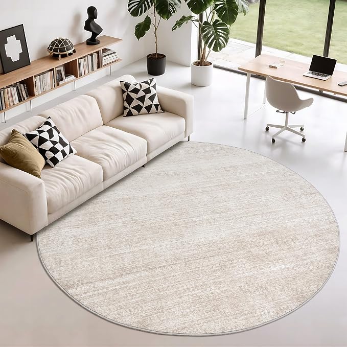 Valenrug Washable Round Area Rugs 6x6 by Valenrug