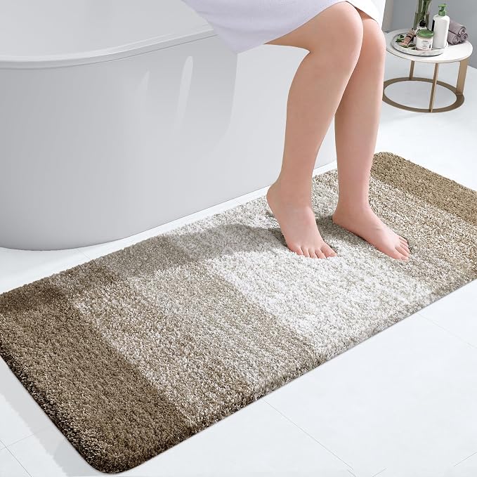 OLANLY Bathroom Runner Rugs Mat 47x20, Extra Soft Absorbent Microfiber Bath Rugs by OLANLY