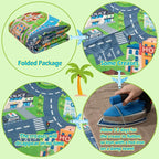 Car Rug Play Mat for Kids Toy Cars, Road Traffic Playmat for Kid Bedroom - Image 7