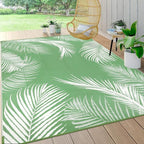 Pauwer Waterproof Outdoor Rug 6x9, Reversible Plastic Straw Patio Camping Rug by Pauwer