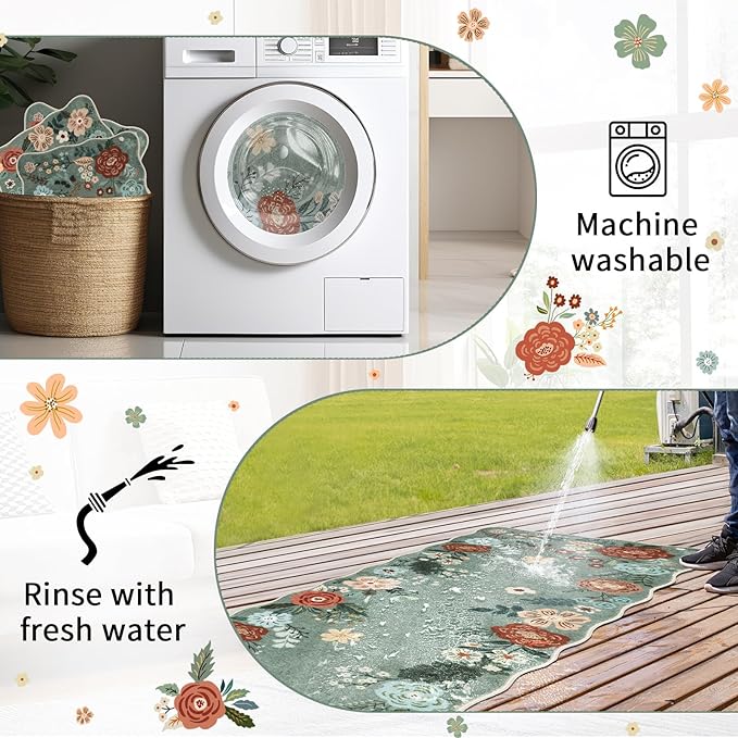 Homcomoda Floral Kitchen Rugs Mats - Image 6
