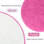 LOCHAS Bedroom Rug 2.6' x 5.3', Hot Pink Fluffy Shaggy Area Rug - Image 6