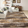Shag Rugs for Living Room 6x9, Ultra Soft Abstract Brown Big Fuzzy Rugs for by Ailyei