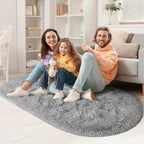 LOCHAS Bedroom Rug 2.6' x 5.3', Soft Oval Throw Rugs Carpet - Image 5
