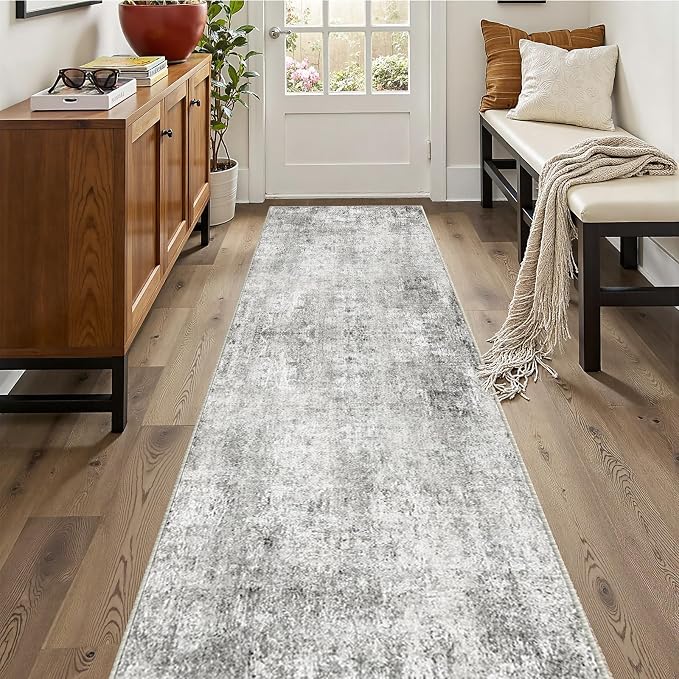 RELEANY Washable Area Rugs 2'x10' Non-Slip Modern Abstract Soft by RELEANY
