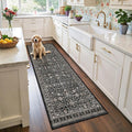 Dark Grey Washable 2x6 Runner Rugs by WelcometoBabovid