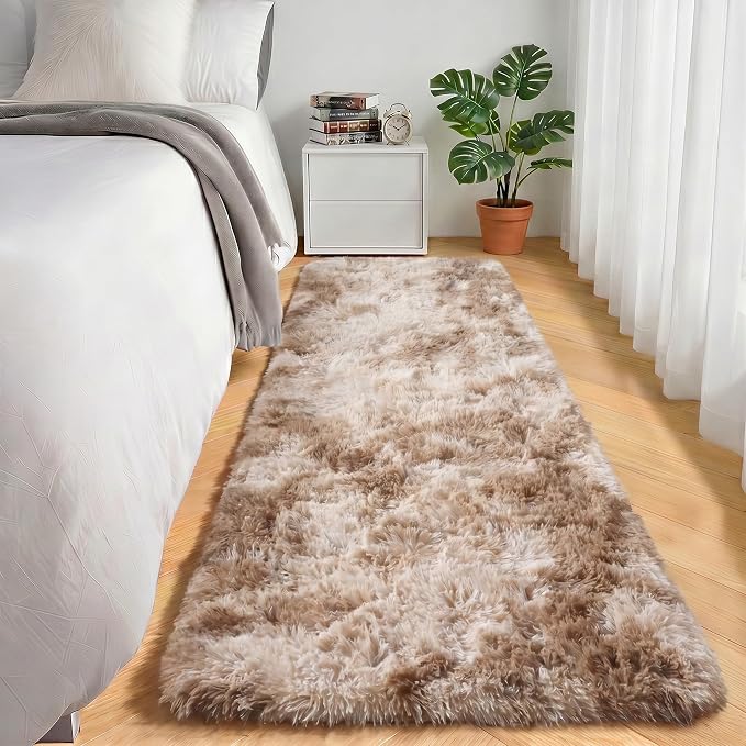 ONASAR Runner Rugs for Bedroom Living Room, Tie-Dyed Beige 2x6 Bedside Hallway - Image 8