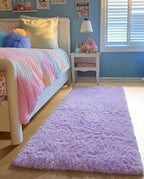 PAGISOFE Fluffy Purple Rug 2' x 6' Shaggy Runner Rugs - Image 5