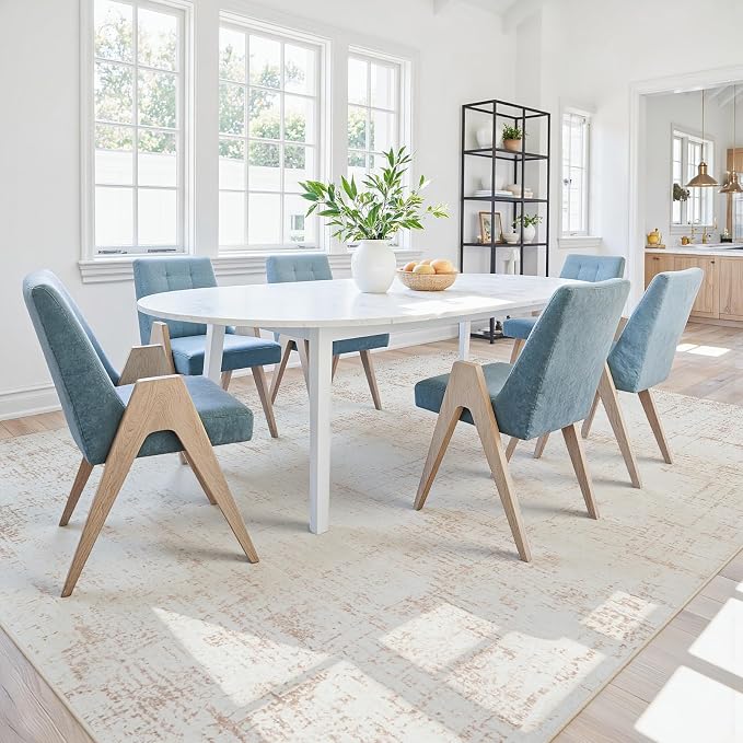 6x9 Area Rugs for Living Room Washable Rug: Anti-Skid Abstract Modern Living - Image 8