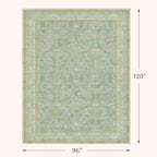 Large 8x10 Bedroom Area Rug, Washable Living Room Rugs, Floral and Botanical - Image 2