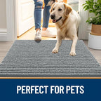 OLANLY Dog Door Mat for Muddy Paws 30x20, Ultra Absorbent Chenille Mud Doormat - Image 6