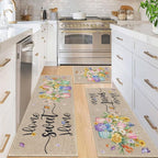 Vaukki Boho Kitchen Rug Sets 3 Pieces, Washable Kitchen Mats by Vaukki
