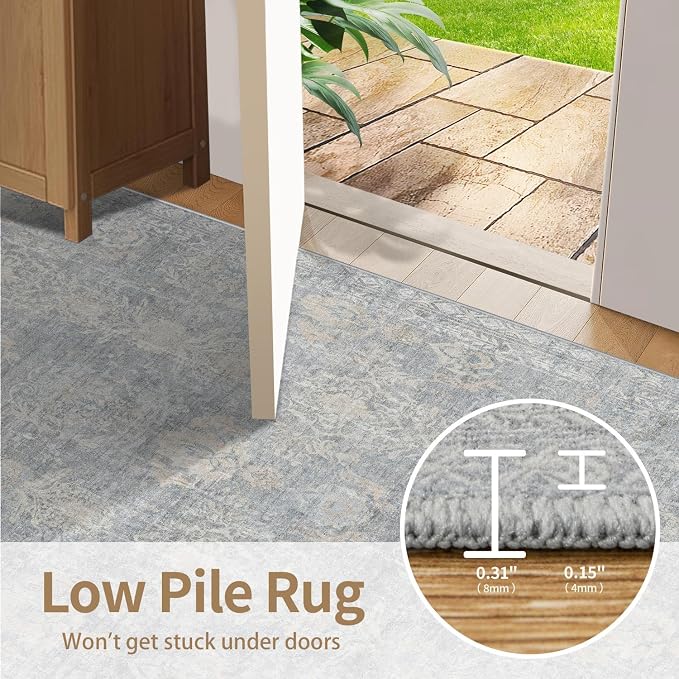 Rugxara 6x9 Area Rugs for Living Room Bedroom, Large Washable Rug, Non Slip & - Image 9