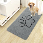 OLANLY Dog Door Mat for Muddy Paws 40x24, Paw Print Design, Absorbs Moisture by OLANLY