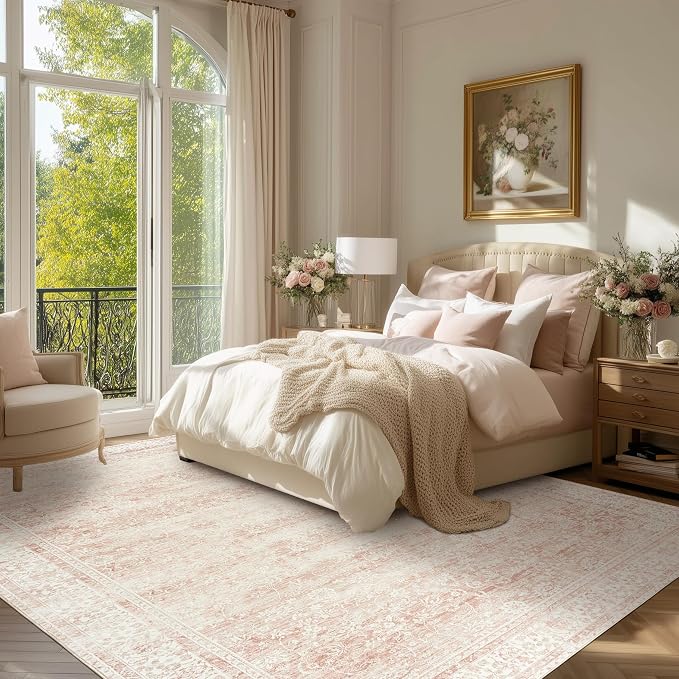 BILEEHOME Light Pink Nursery Rug - Image 2