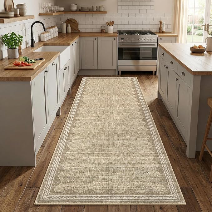 GarveeHome 2.5x8 Runner Rug for Hallway Washable Kitchen Rugs Non Slip Solid - Image 2