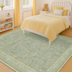 5x8 Sage Green Nursery Area Rug Non Slip, Soft Washable Rugs - Image 6