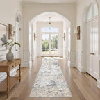 DMOYEST Washable Runner Rug for Hallway: 2.6x8 Neutral Modern Abstract Low Pile - Image 8