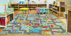 Capslpad Sky Blue Car Road Kid Rug Carpet Playmat by CapslpadDirect
