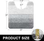 OLANLY Luxury Toilet Rugs U-Shaped 24x20, Extra Soft and Absorbent Microfiber - Image 2