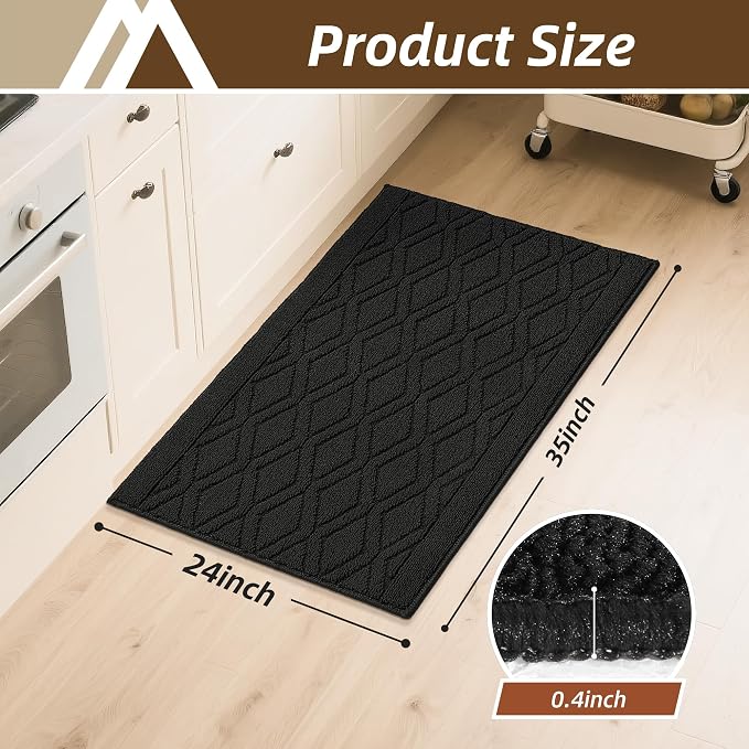 COSY HOMEER Kitchen Rugs 24"x35" Non-Slip Washable Kitchen Mats - Image 2