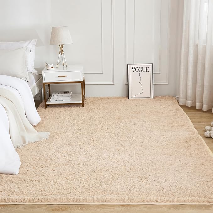 Litanika 8x10 Shag Area Rug for Living Room Bedroom, Non-Shedding Modern Indoor - Image 2