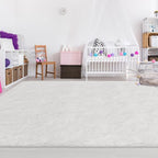 Fluffy White Area Rug for Living Room Bedroom Large Plush Area Rug 6x9 Shag - Image 7