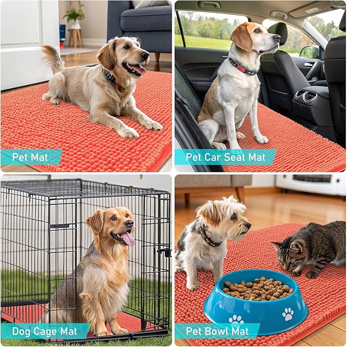 OLANLY Dog Door Mat for Muddy Paws 40x24, Absorbs Moisture and Dirt, Absorbent - Image 7
