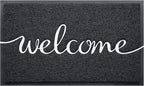 CozyBounty Black Door Mat Welcome Mats Outdoor Indoor Non-Slip Doormat by CozyBounty