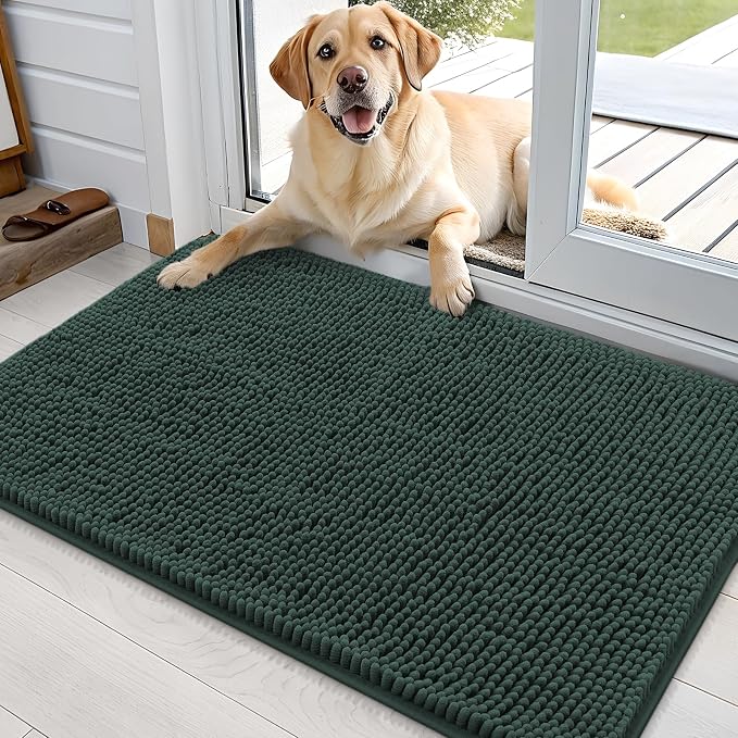 OLANLY Dog Door Mat for Muddy Paws 35x24, Absorbs Moisture and Dirt, Absorbent by OLANLY