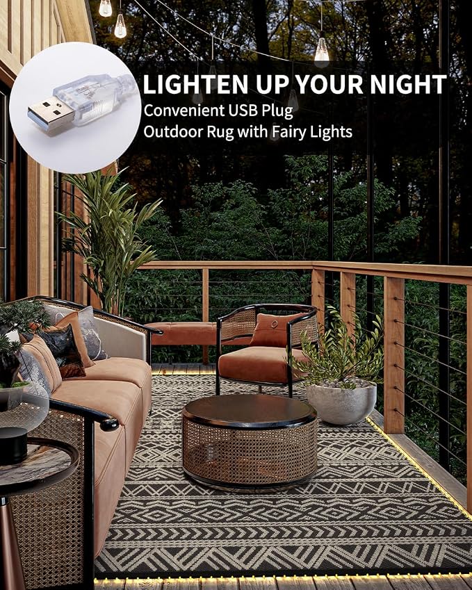 MontVoo-Outdoor Rug Carpet 9x12 ft - Image 3
