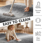 Area Rugs for Living Room, 6x9 Feet Soft Fluffy Plush Rug High Pile Non-Slip - Image 7