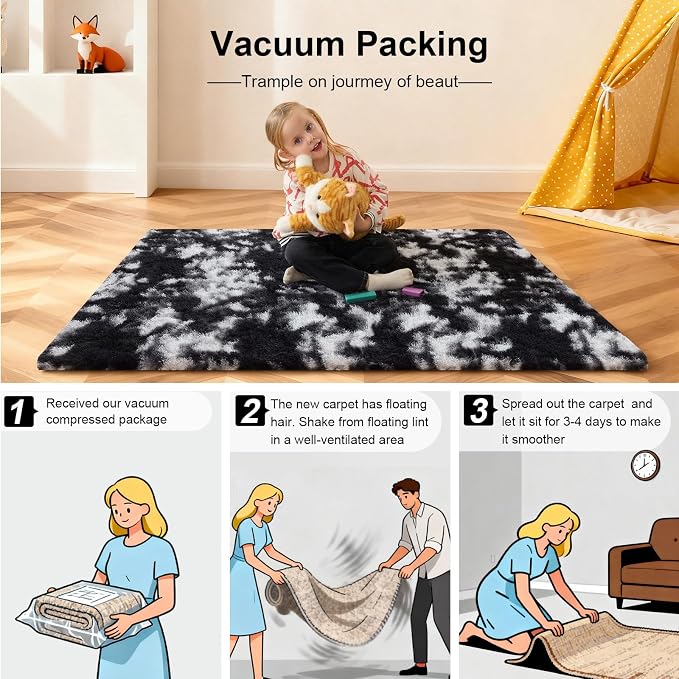 8x10 Area Rugs for Living Room, Large Fluffy Rugs for Bedroom, Fuzzy Shag Soft - Image 5