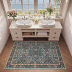 jinchan Zenith Floral 3x5 Area Rug Machine Washable Soft Low-Pile Non-Slip - Image 4