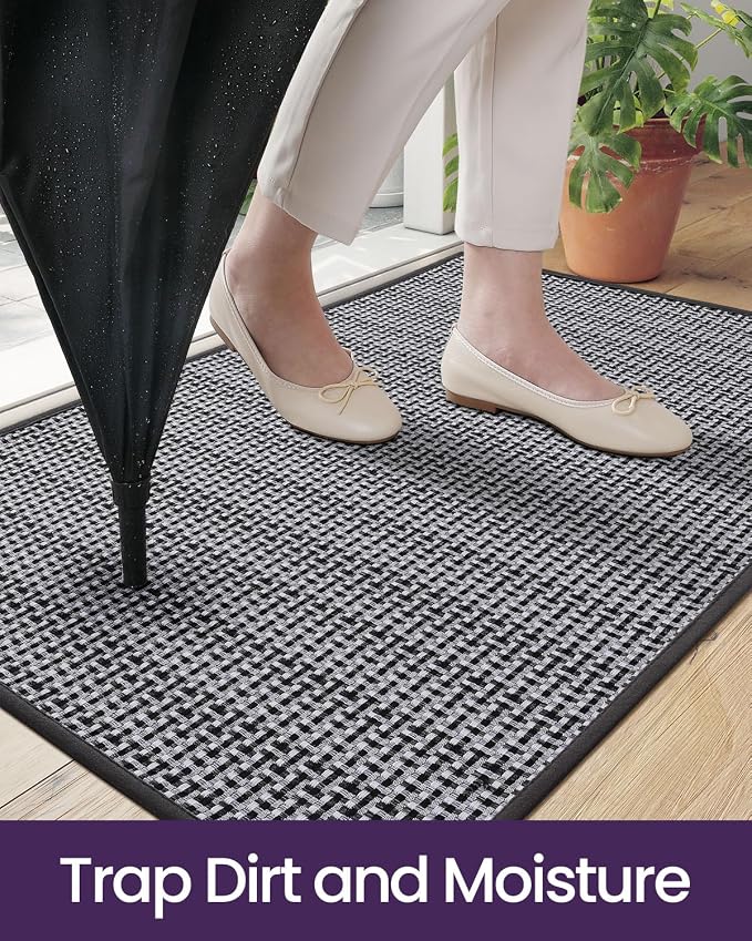 DEXI Ultra Thin Door Mat Indoor Entrance 36x56, Non Slip Rubber Backed Entryway - Image 7