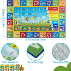 Unirea 6x9 Kids Rug for Playroom Classroom Bedroom, Washable Educational Play - Image 4