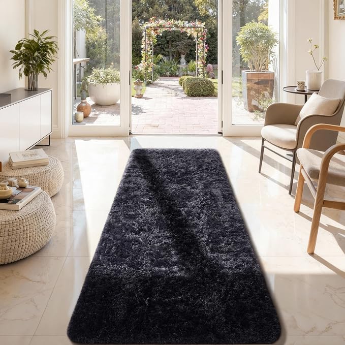 Ophanie Runner Rug for Hallway, 2x7 Washable Non-Slip Fluffy Soft Bedside Rugs - Image 2