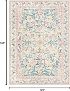 Wonnitar Machine Washable 10x14 Area Rugs, Large Living Room Rug Floral Pink - Image 2