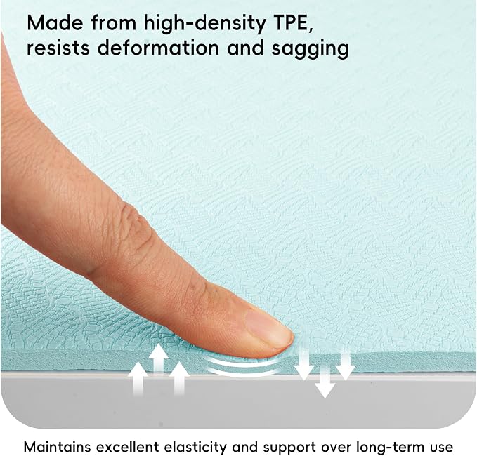 Extra Wide Yoga Mat 72" x 32", 6mm Non Slip TPE Exercise Mat - Image 8