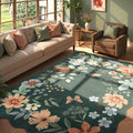 Lahome Floral Washable 6x9 Area Rugs, Soft Bedroom Rug by Lahome