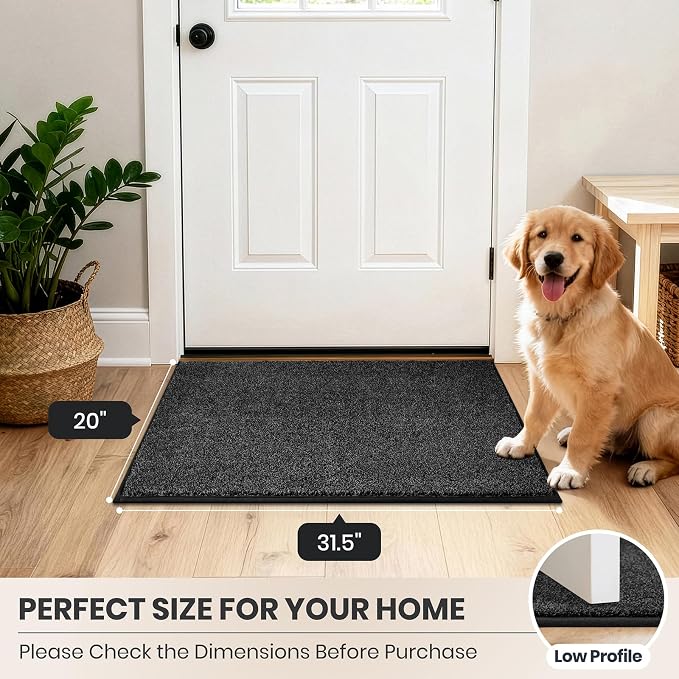 PURRUGS Dirt Trapping Door Mat 20" x 31.5", Non-Slip Machine Washable Entryway - Image 8