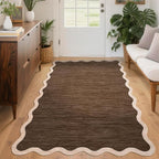 GarveeHome Scalloped Area Rug 4x6 Washable Rug Modern Traditional Floor Cover - Image 3