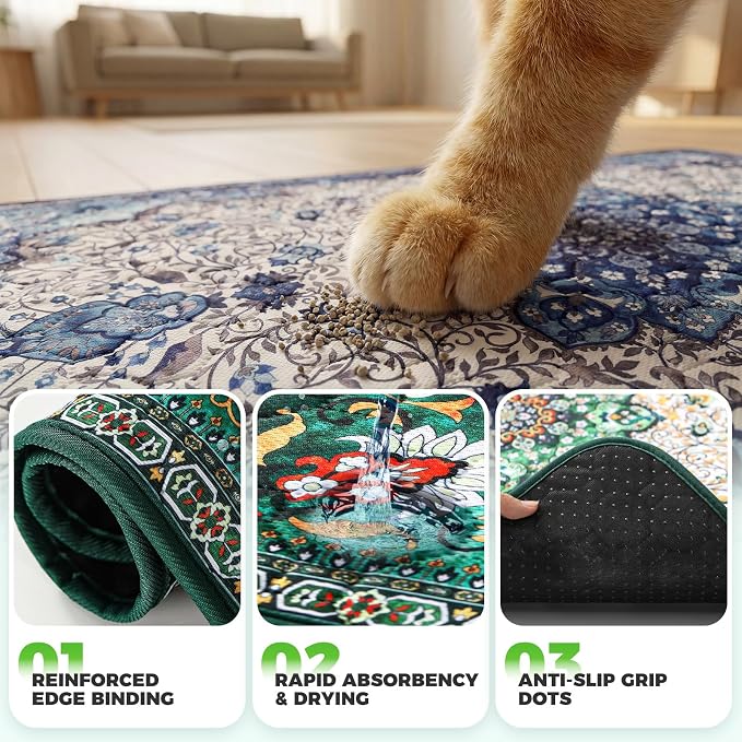 Hompet Cat Litter Mat 2 Pack, 36x60 Large Machine Washable Trapping Mats - Image 5